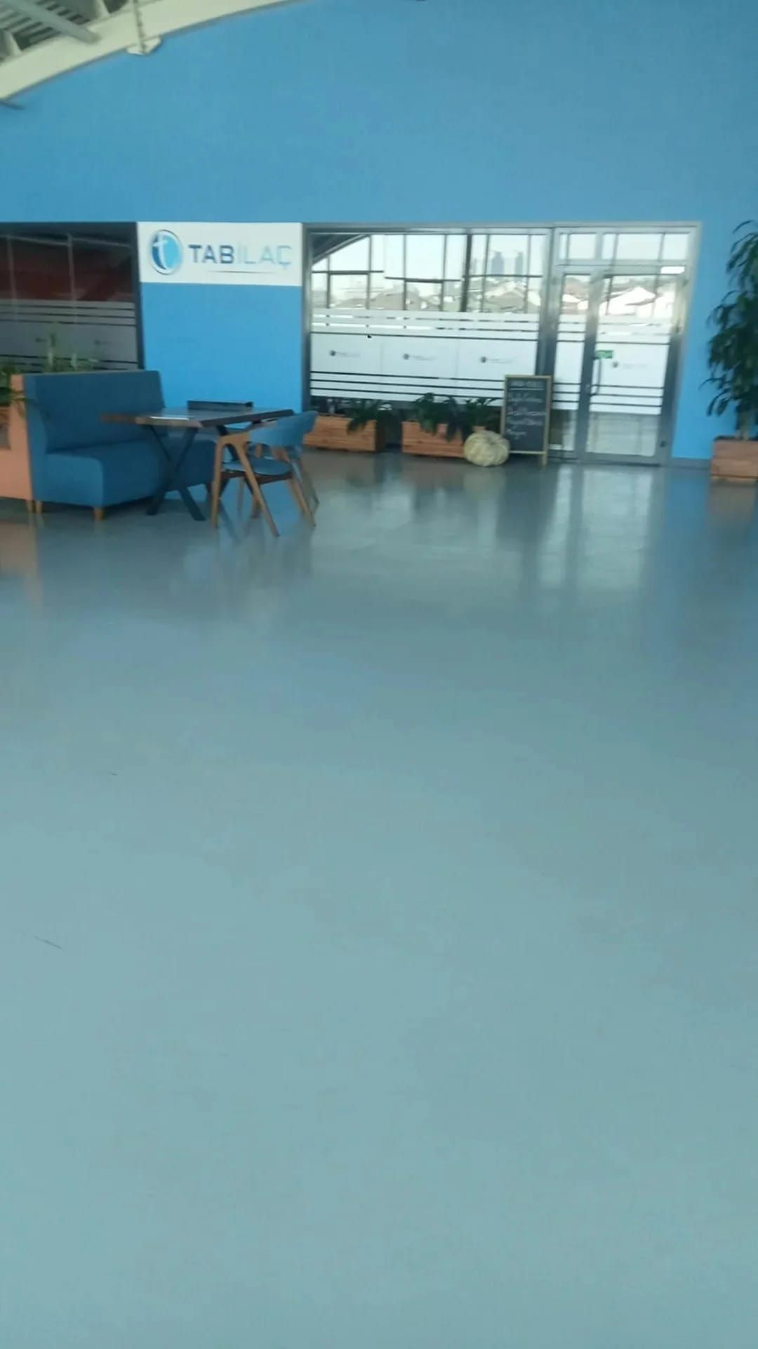 Ofis Epoksi Ofis mavi epoksi zemin