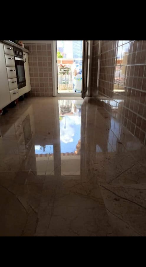 Mutfak Mermer Zemin Parlatma